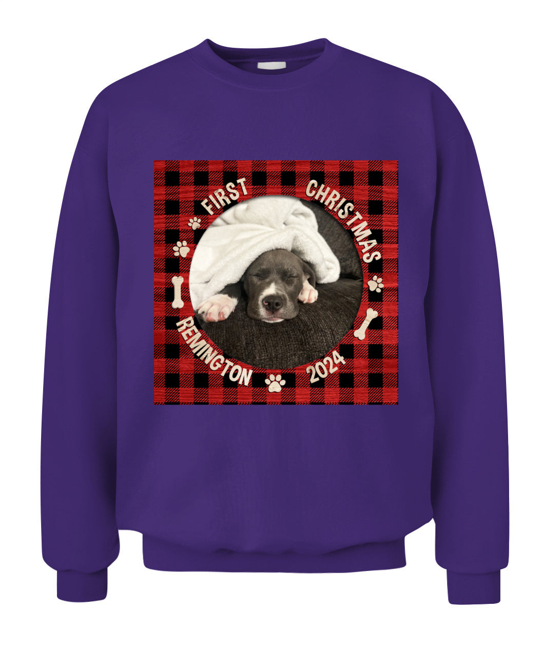 🐶 Personalized First Christmas Dog Hoodie – Custom Pet Photo Holiday Outfit 🎄