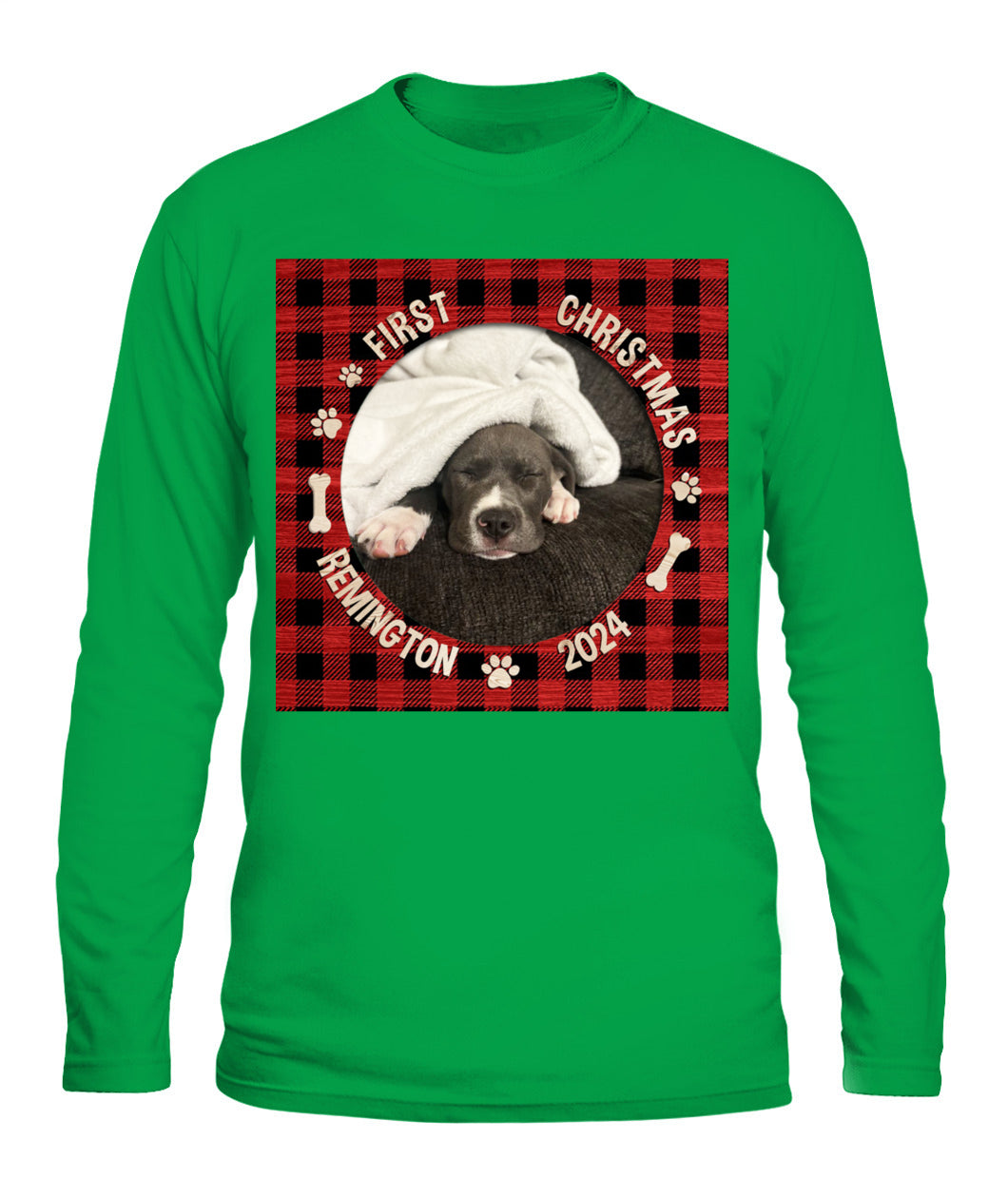 🐶 Personalized First Christmas Dog Hoodie – Custom Pet Photo Holiday Outfit 🎄