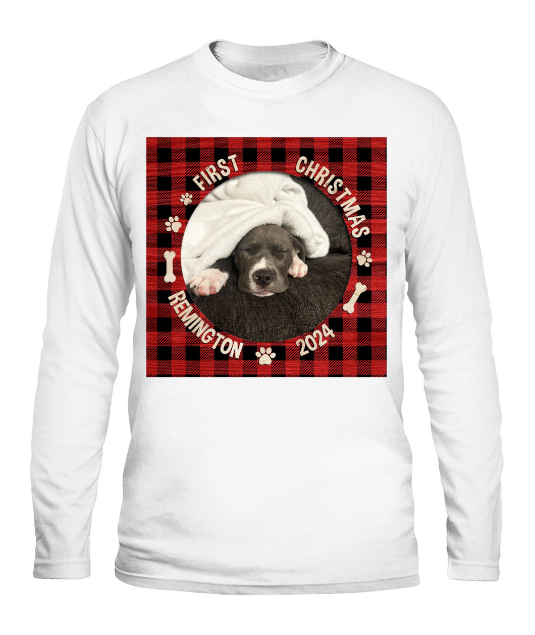🐶 Personalized First Christmas Dog Hoodie – Custom Pet Photo Holiday Outfit 🎄
