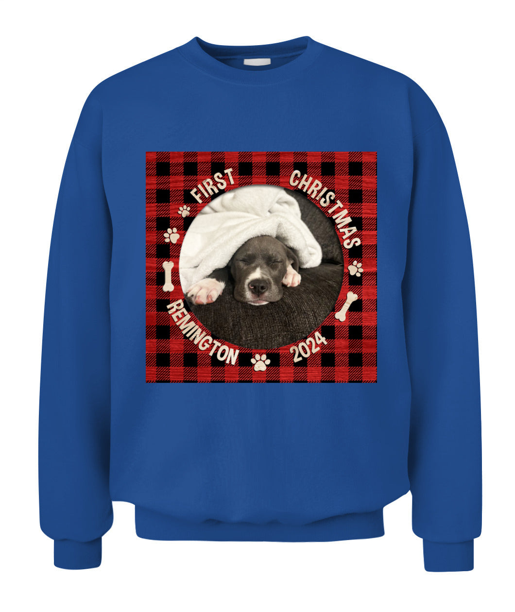 🐶 Personalized First Christmas Dog Hoodie – Custom Pet Photo Holiday Outfit 🎄