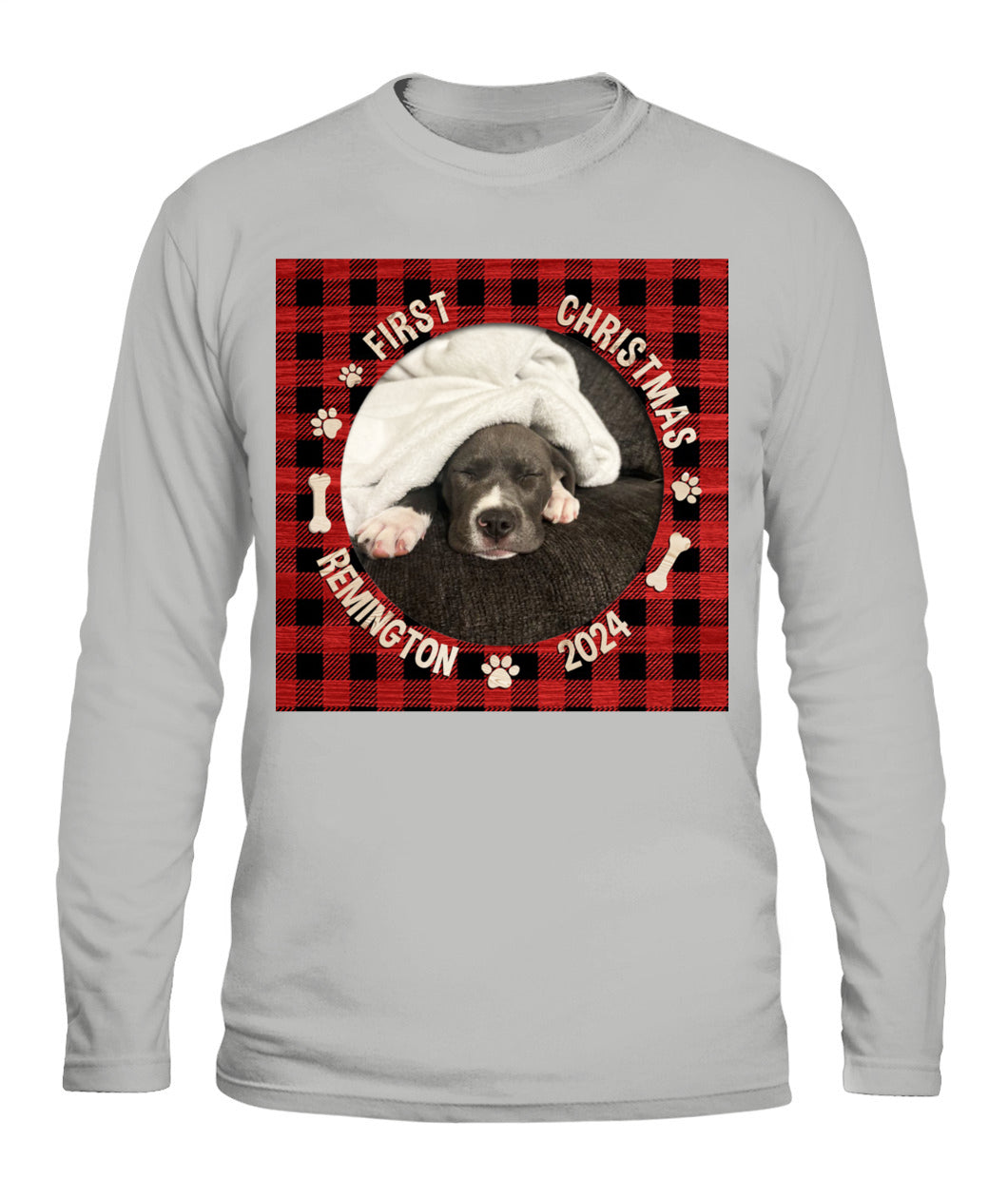 🐶 Personalized First Christmas Dog Hoodie – Custom Pet Photo Holiday Outfit 🎄