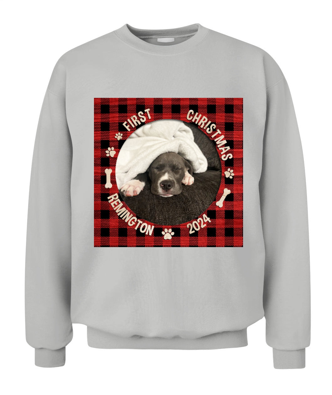 🐶 Personalized First Christmas Dog Hoodie – Custom Pet Photo Holiday Outfit 🎄