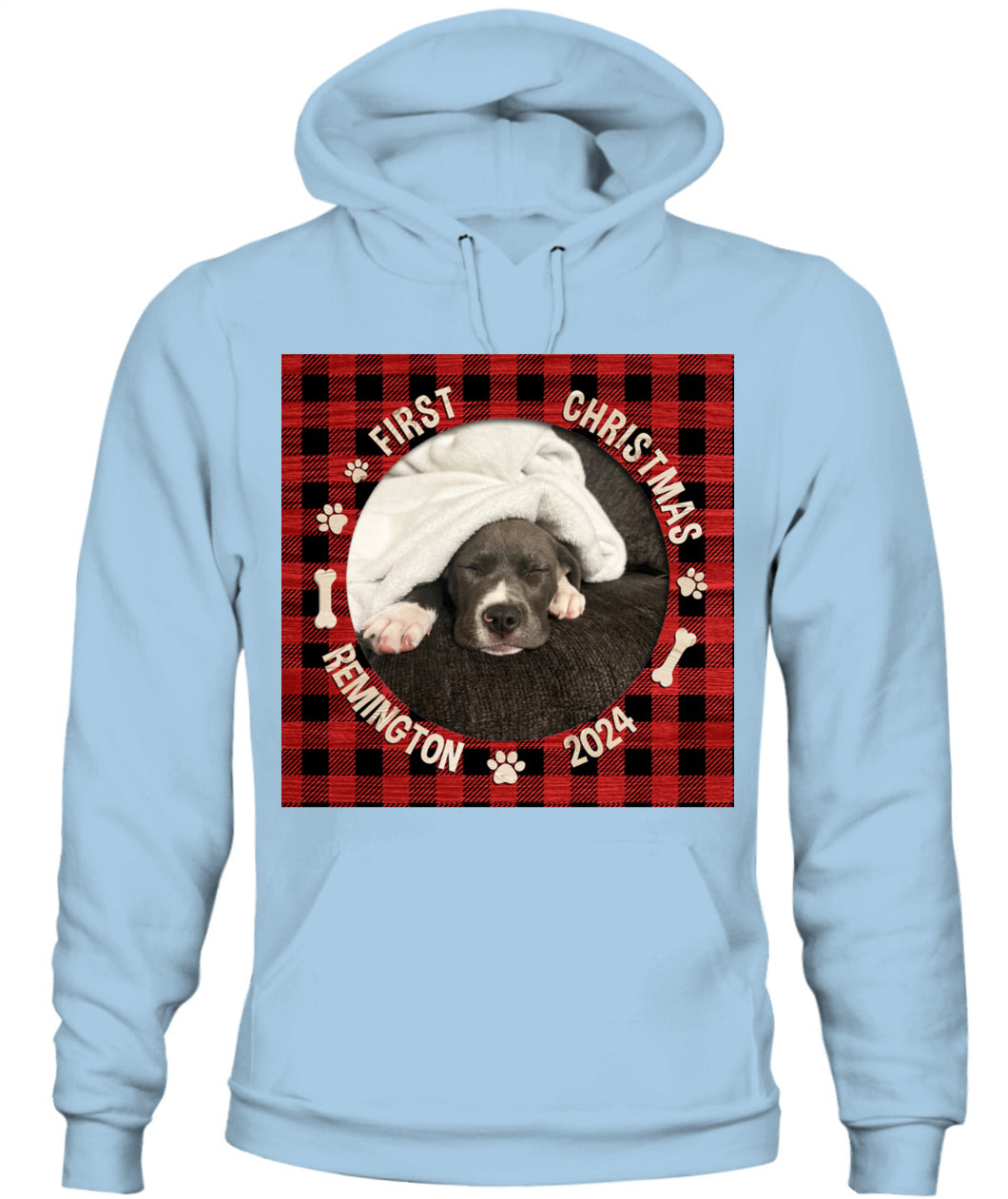 🐶 Personalized First Christmas Dog Hoodie – Custom Pet Photo Holiday Outfit 🎄