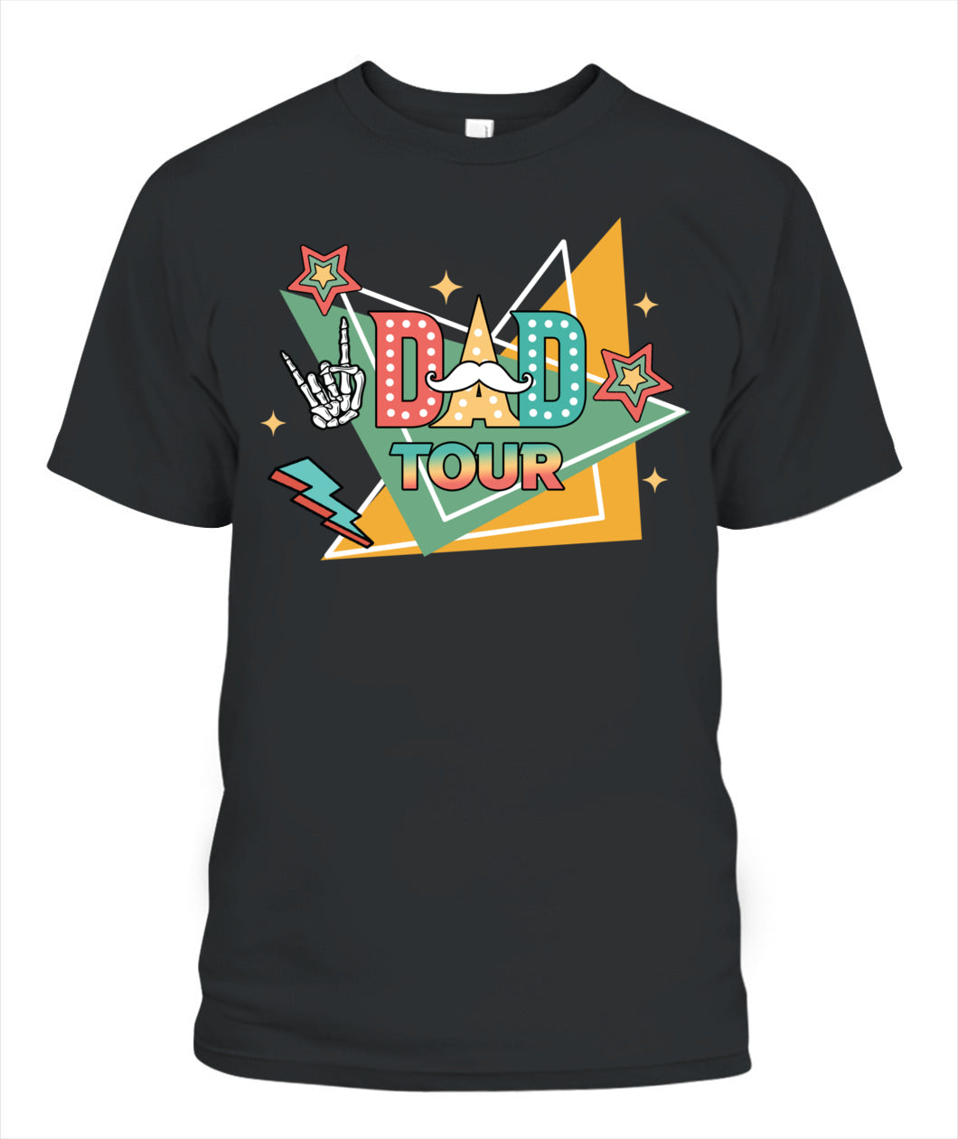 Dad Tour T-Shirt – Funny Retro Rock Star Style Father’s Day Gift Tee