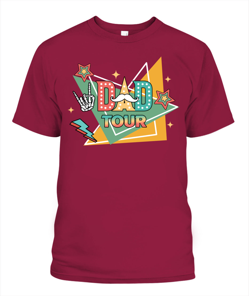 Dad Tour T-Shirt – Funny Retro Rock Star Style Father’s Day Gift Tee