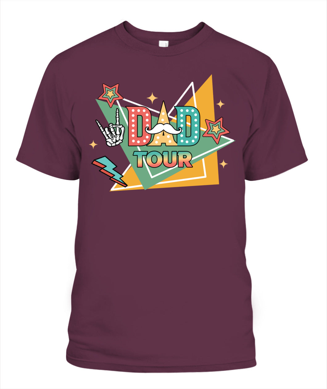 Dad Tour T-Shirt – Funny Retro Rock Star Style Father’s Day Gift Tee