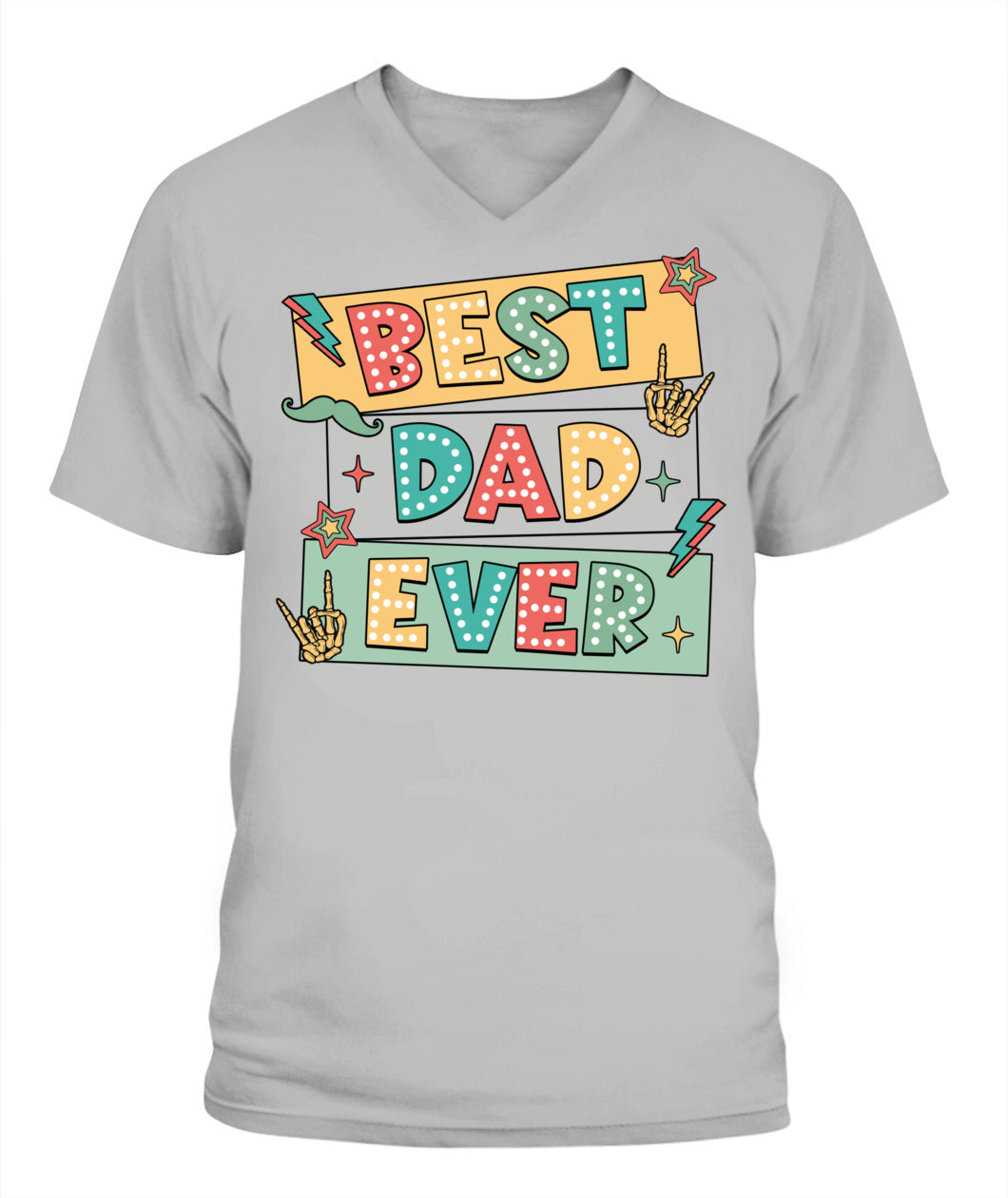 Best Dad Ever T-Shirt – Retro Colorful Graphic Tee for Father’s Day