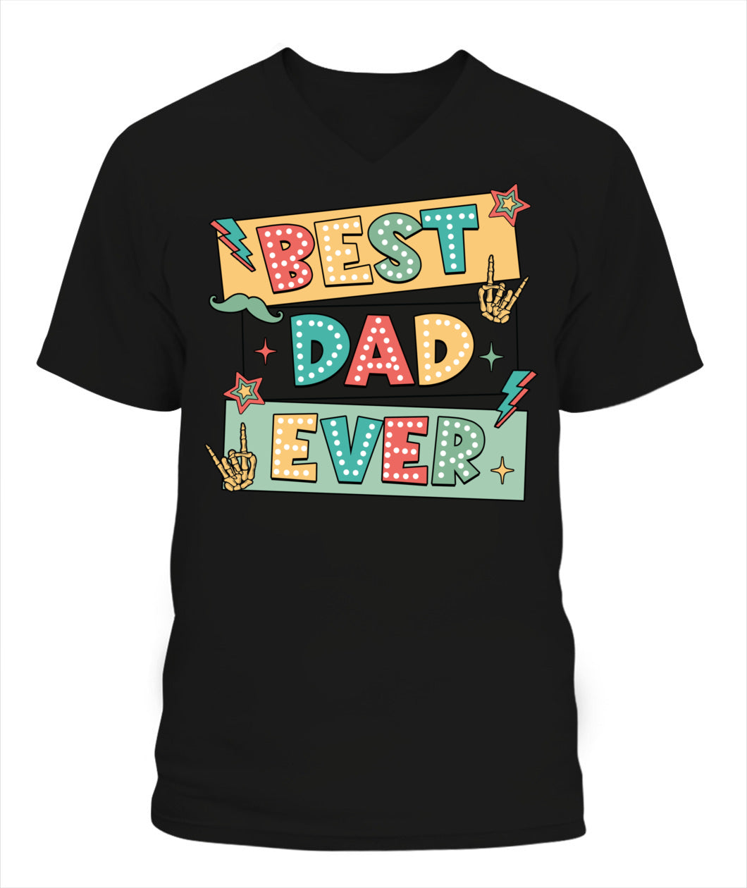 Best Dad Ever T-Shirt – Retro Colorful Graphic Tee for Father’s Day