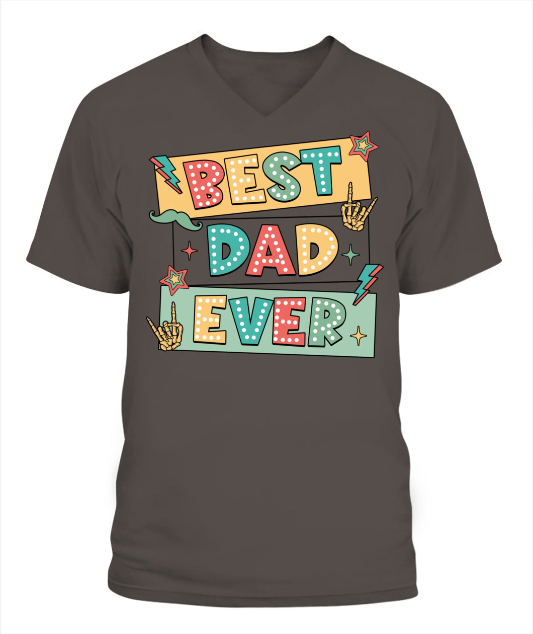 Best Dad Ever T-Shirt – Retro Colorful Graphic Tee for Father’s Day
