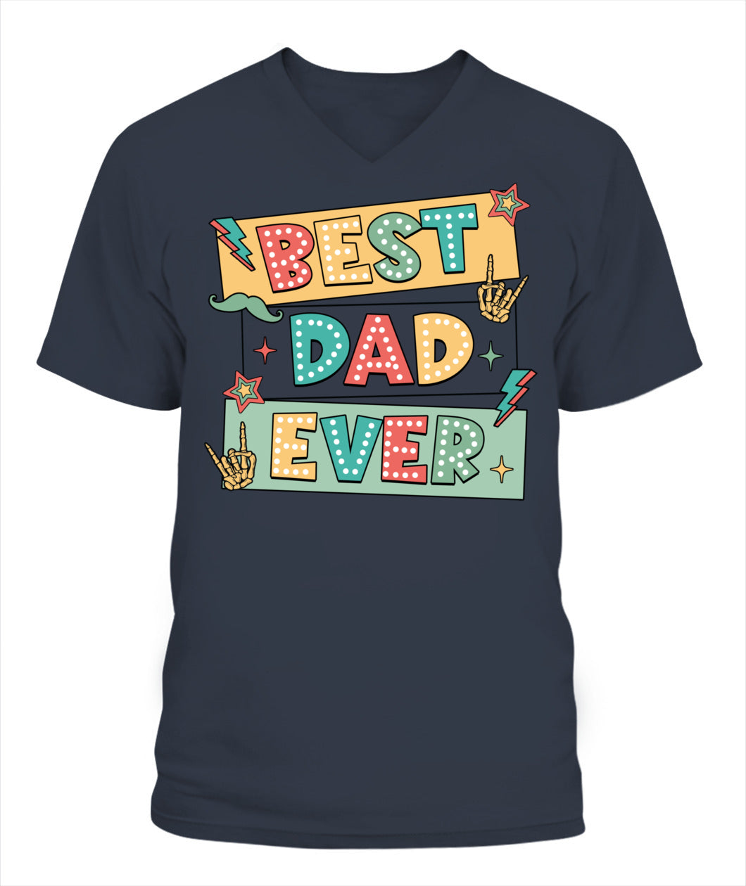 Best Dad Ever T-Shirt – Retro Colorful Graphic Tee for Father’s Day