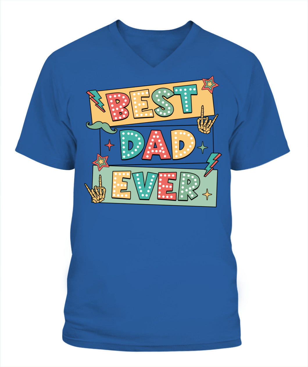 Best Dad Ever T-Shirt – Retro Colorful Graphic Tee for Father’s Day
