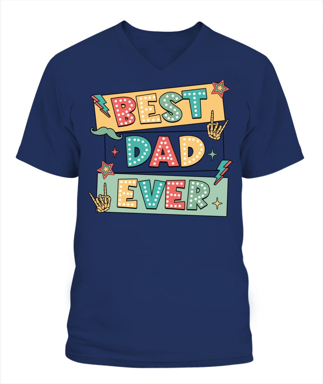 Best Dad Ever T-Shirt – Retro Colorful Graphic Tee for Father’s Day