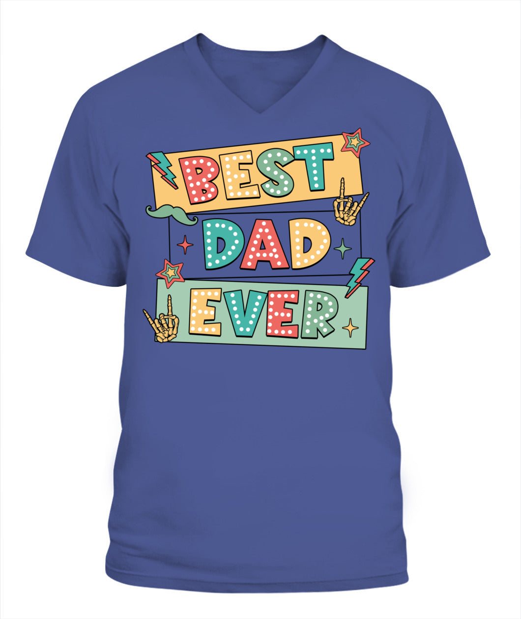 Best Dad Ever T-Shirt – Retro Colorful Graphic Tee for Father’s Day