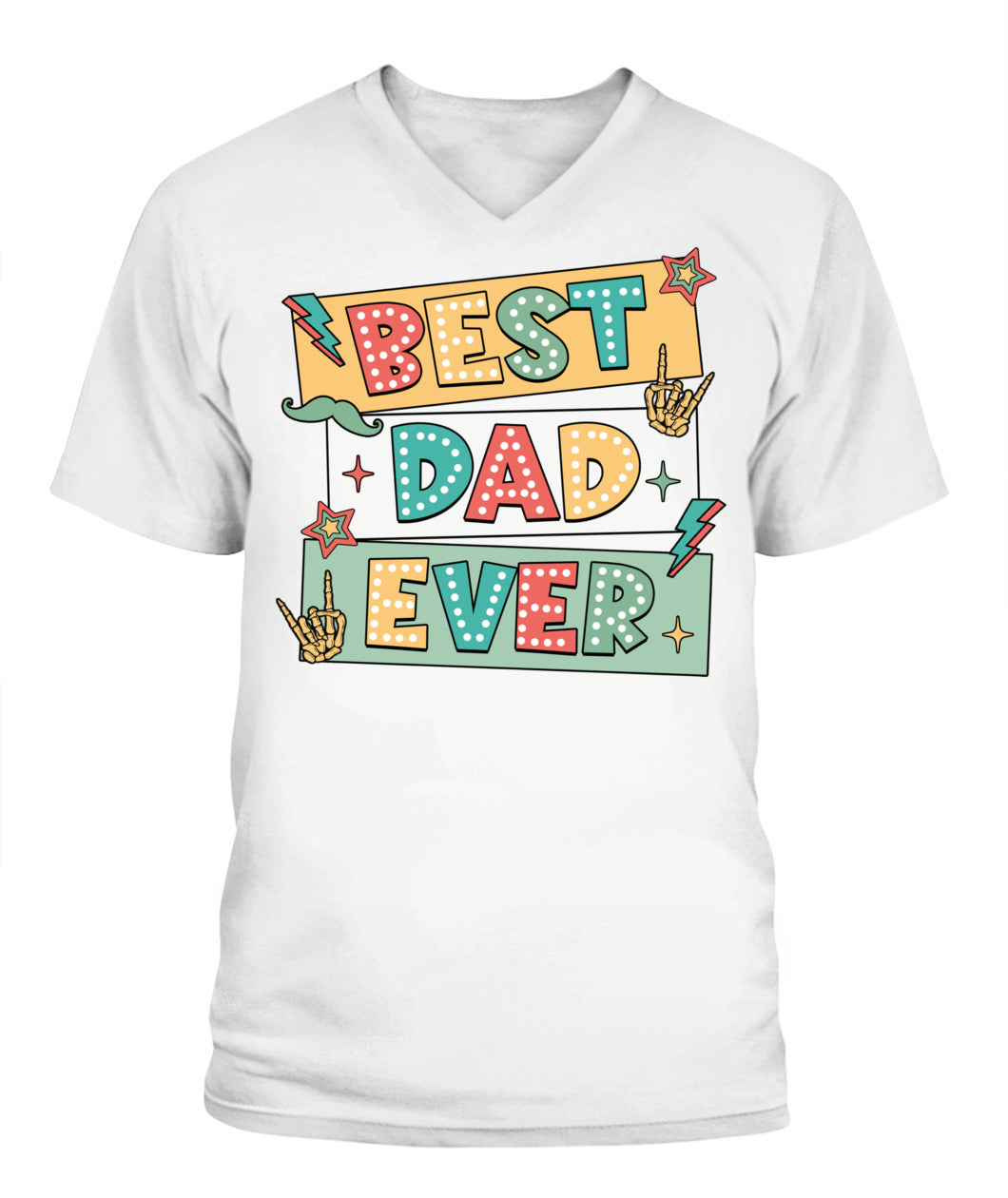 Best Dad Ever T-Shirt – Retro Colorful Graphic Tee for Father’s Day