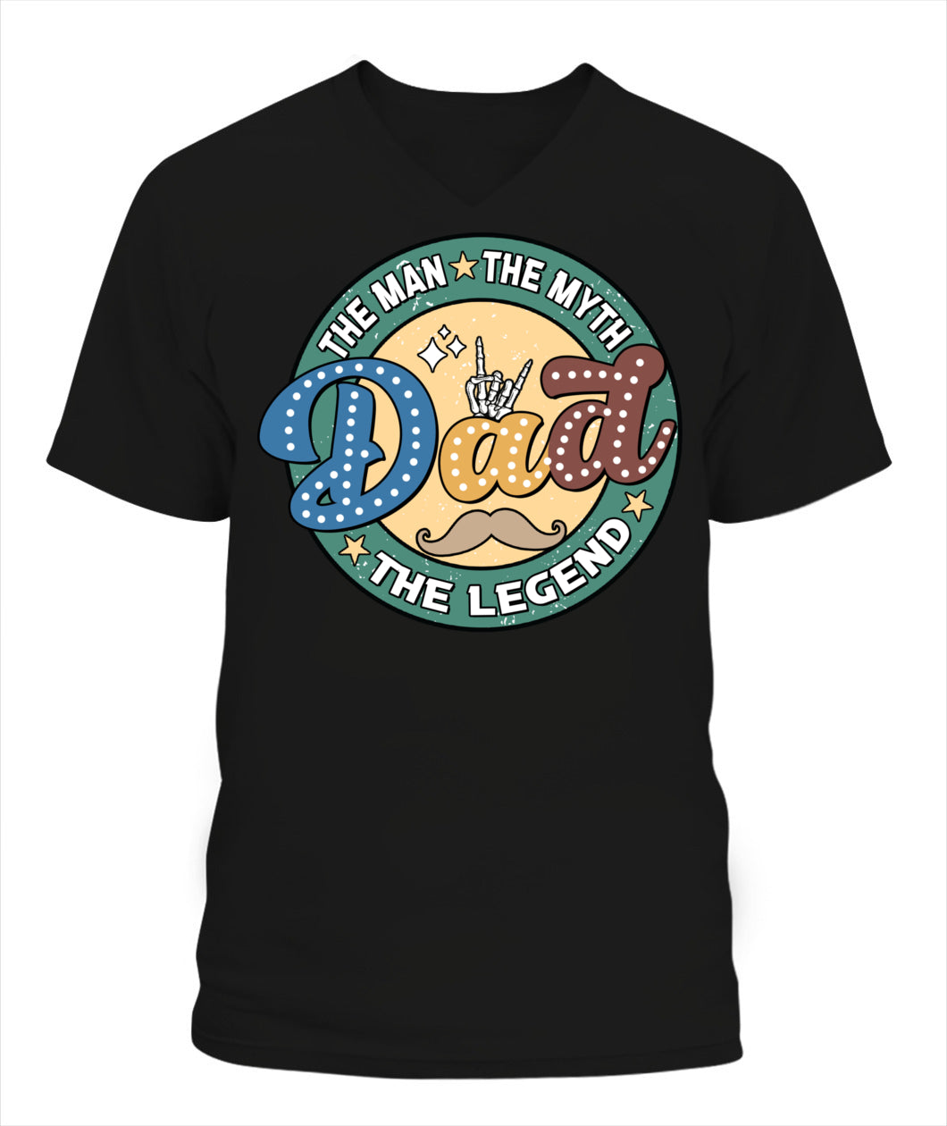 Dad The Man The Myth The Legend T-Shirt – Funny Retro Father’s Day Gift for Dad