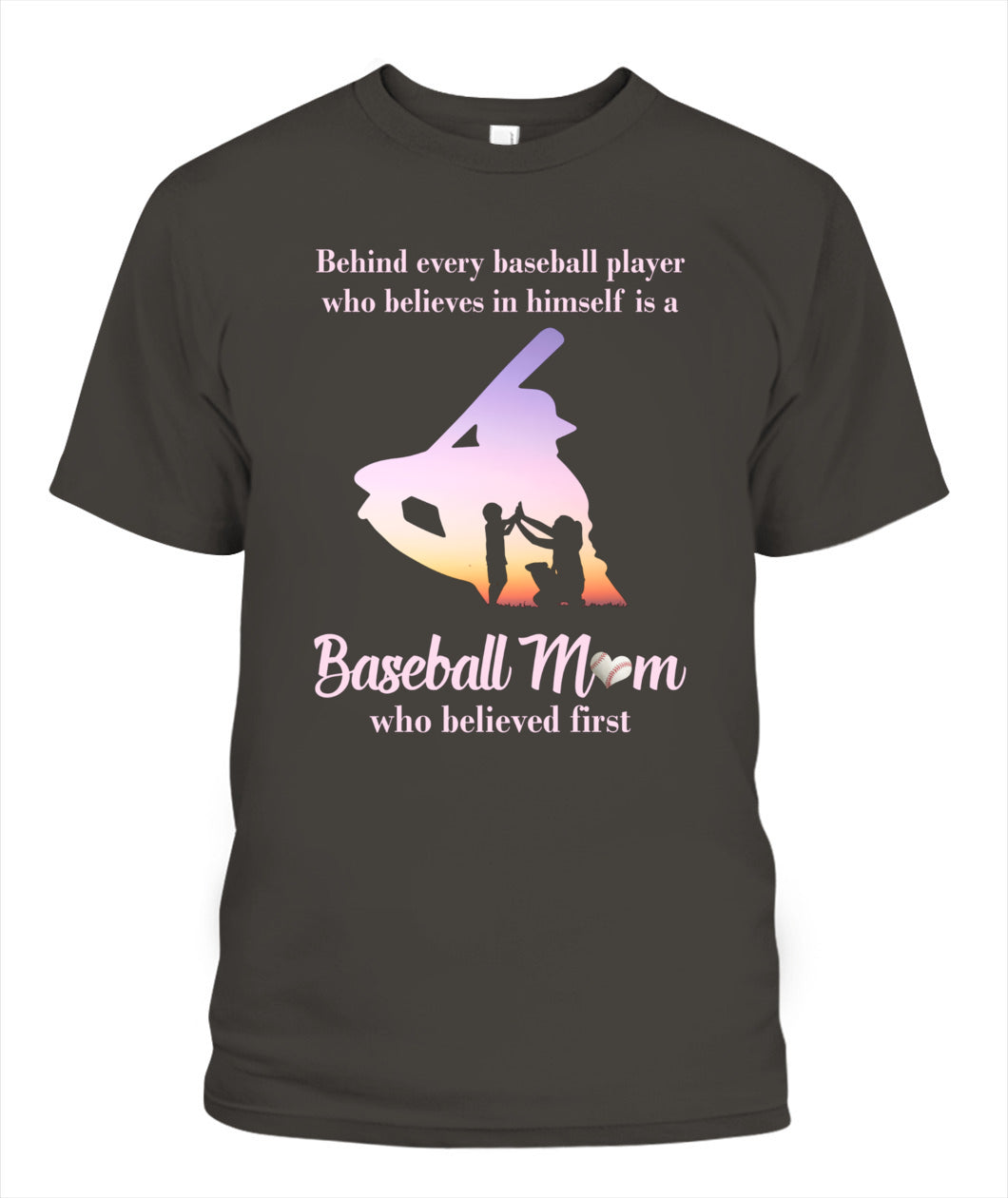 ⚾ "Baseball Mom – The First Believer" T-Shirt for Proud Moms