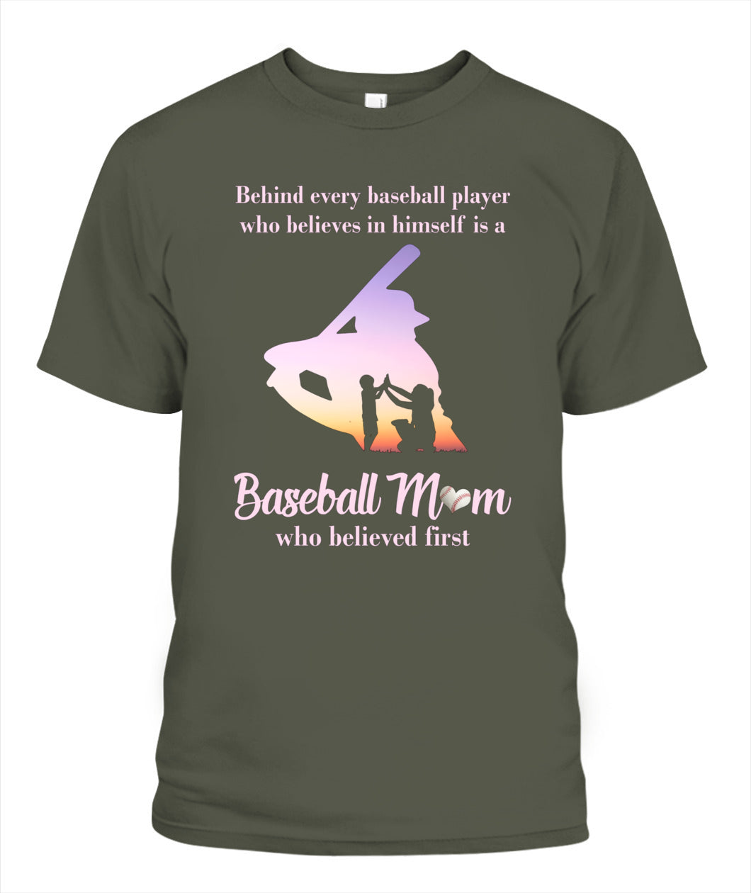 ⚾ "Baseball Mom – The First Believer" T-Shirt for Proud Moms
