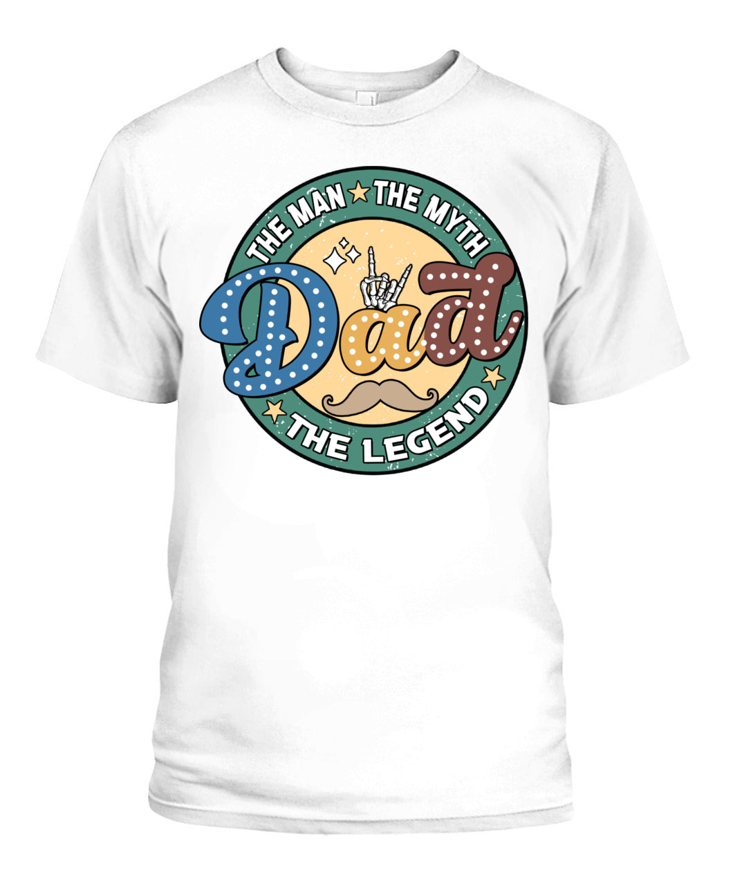 Dad The Man The Myth The Legend T-Shirt – Funny Retro Father’s Day Gift for Dad