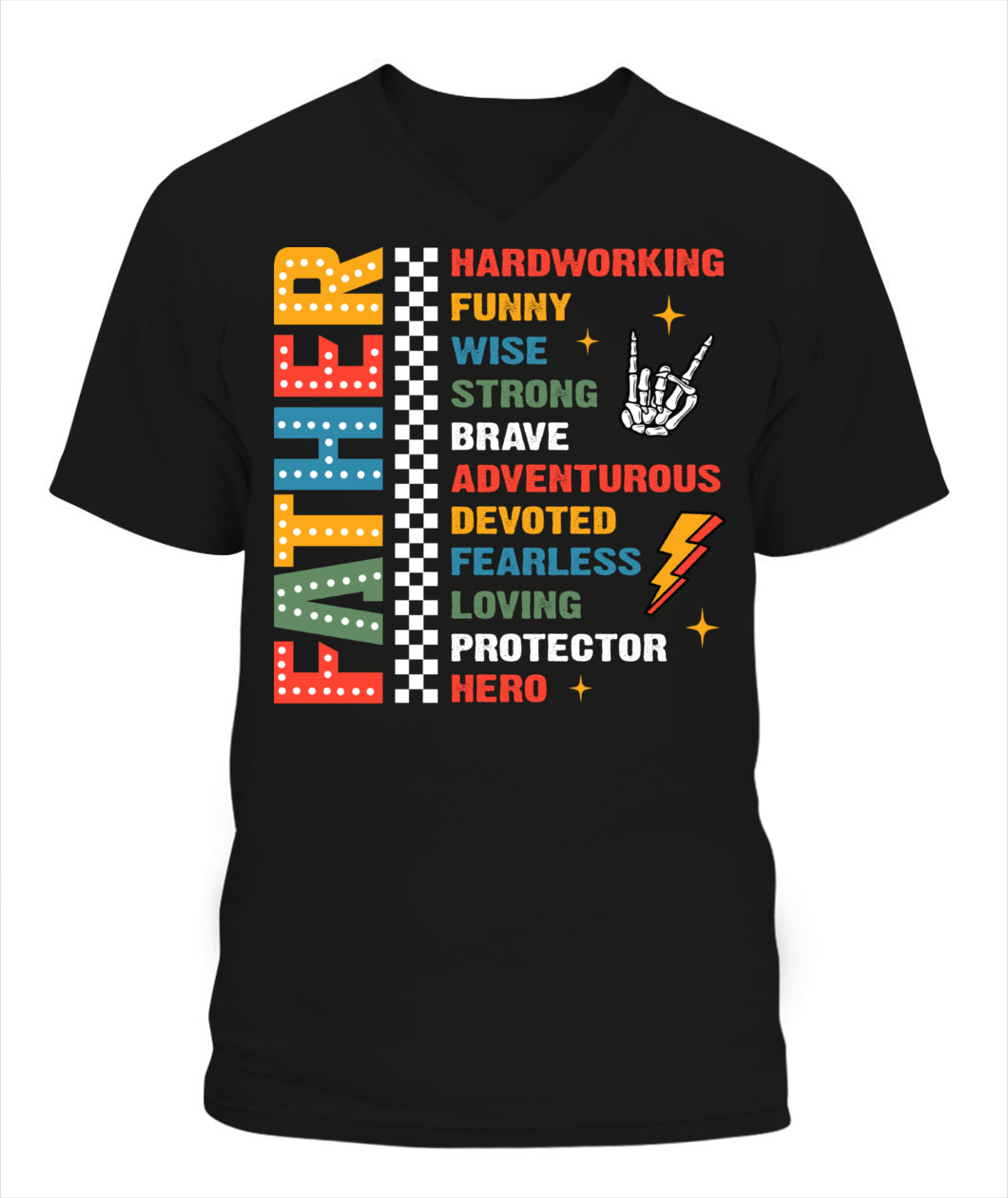 Father Definition T-Shirt - Colorful Graphic Tee for Father’s Day Gift