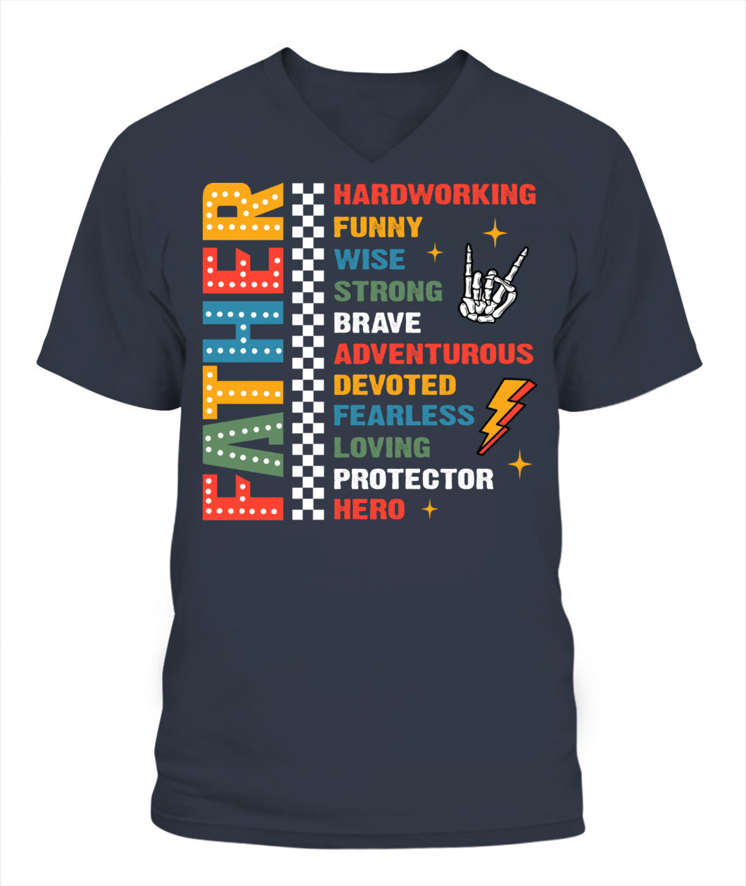 Father Definition T-Shirt - Colorful Graphic Tee for Father’s Day Gift