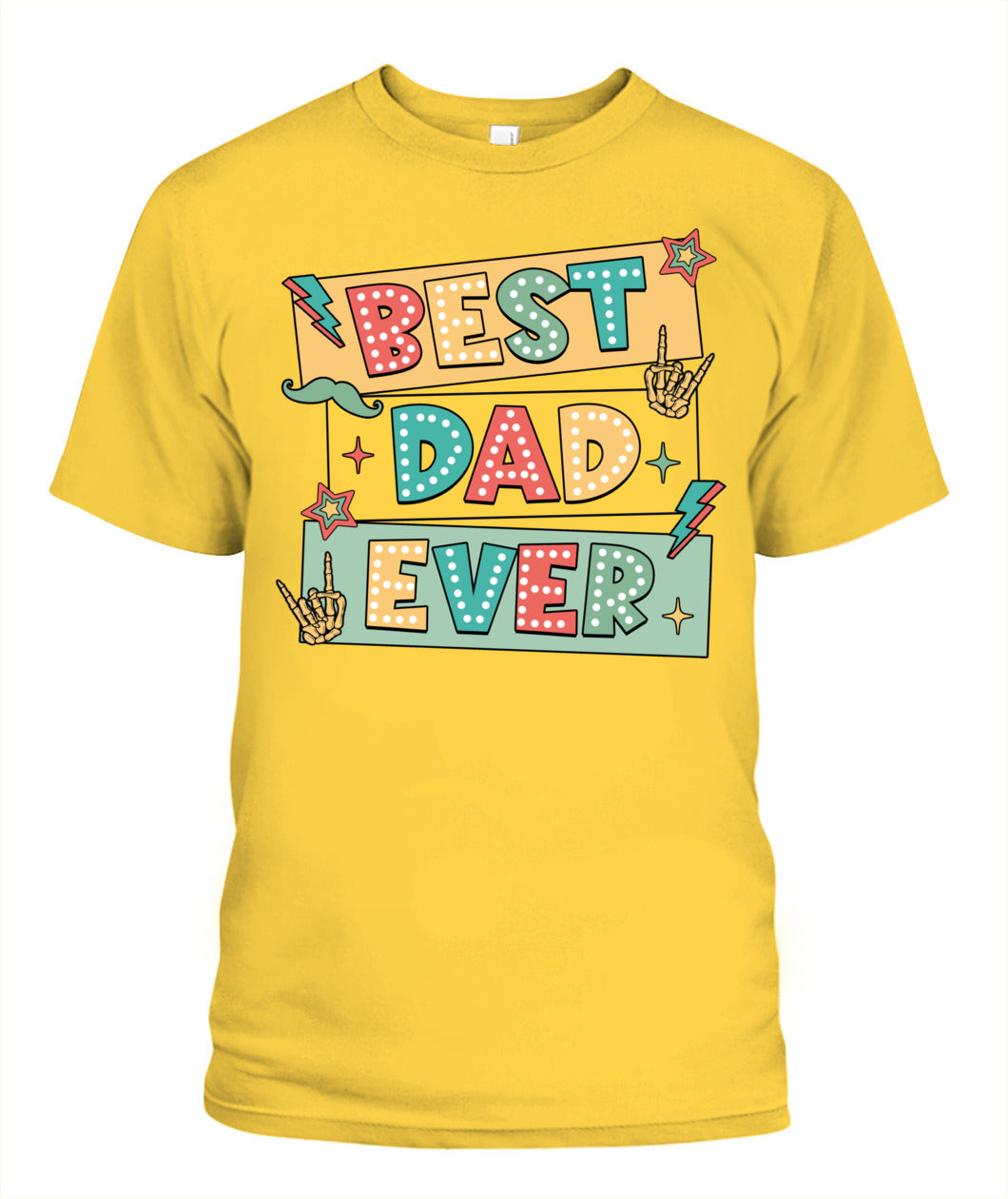 Best Dad Ever T-Shirt – Retro Colorful Graphic Tee for Father’s Day