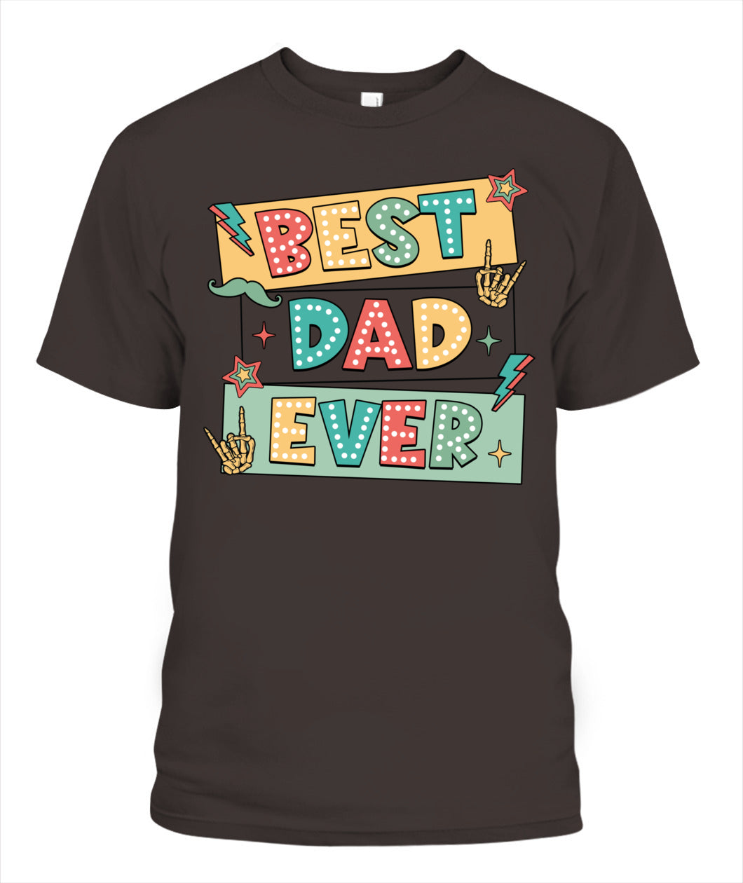 Best Dad Ever T-Shirt – Retro Colorful Graphic Tee for Father’s Day