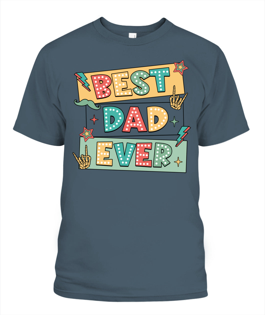 Best Dad Ever T-Shirt – Retro Colorful Graphic Tee for Father’s Day