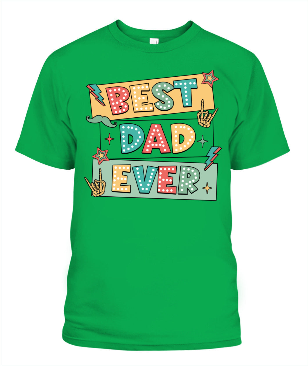 Best Dad Ever T-Shirt – Retro Colorful Graphic Tee for Father’s Day