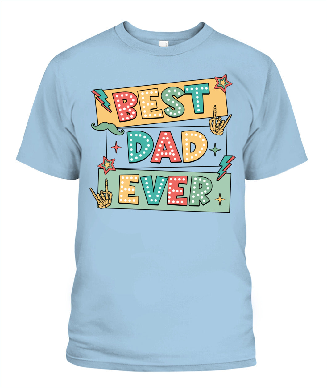 Best Dad Ever T-Shirt – Retro Colorful Graphic Tee for Father’s Day