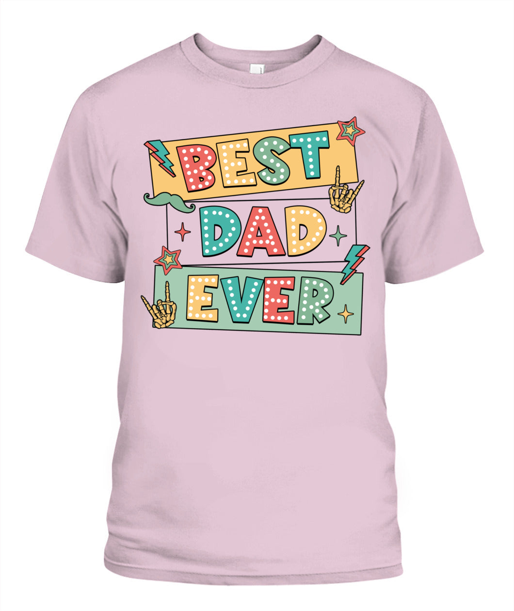 Best Dad Ever T-Shirt – Retro Colorful Graphic Tee for Father’s Day