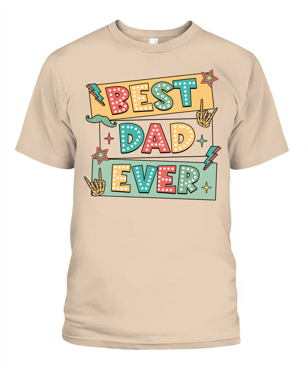 Best Dad Ever T-Shirt – Retro Colorful Graphic Tee for Father’s Day