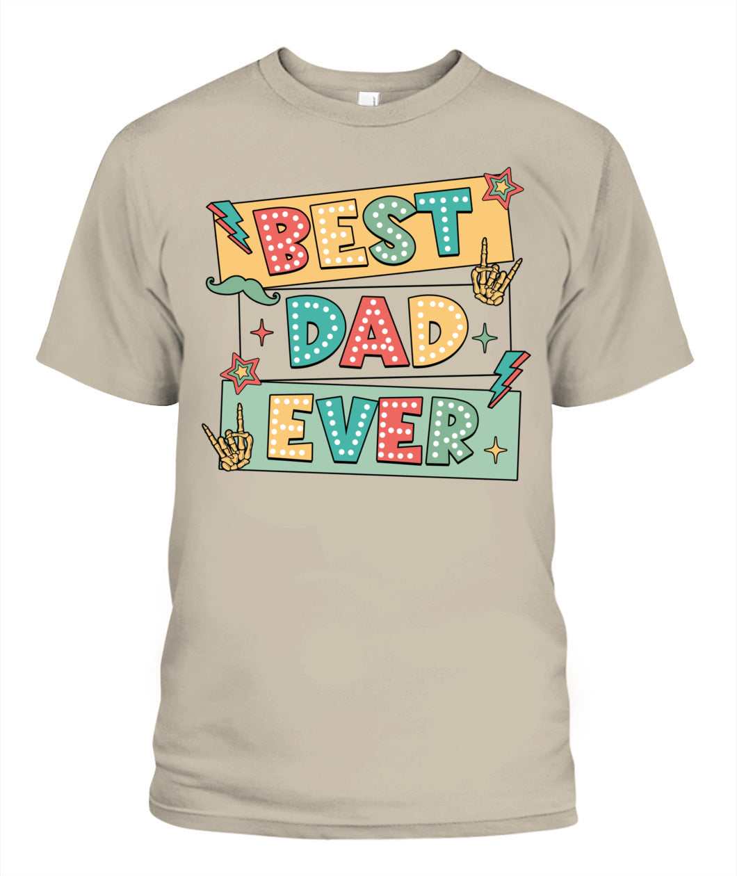 Best Dad Ever T-Shirt – Retro Colorful Graphic Tee for Father’s Day