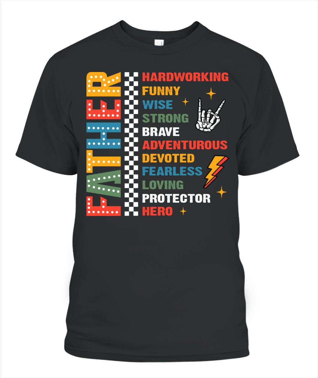 Father Definition T-Shirt - Colorful Graphic Tee for Father’s Day Gift