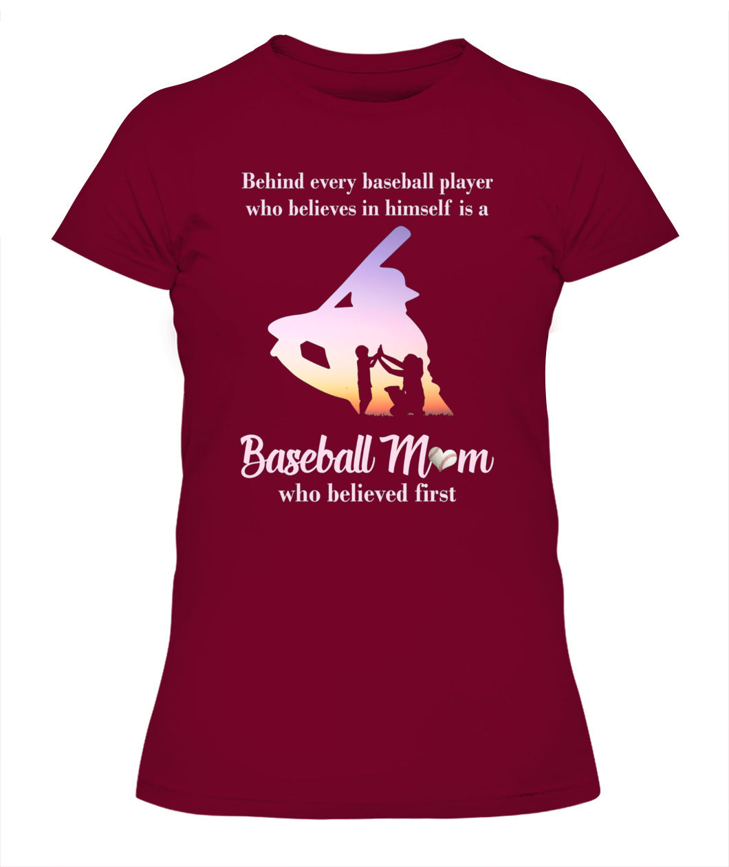 ⚾ "Baseball Mom – The First Believer" T-Shirt for Proud Moms