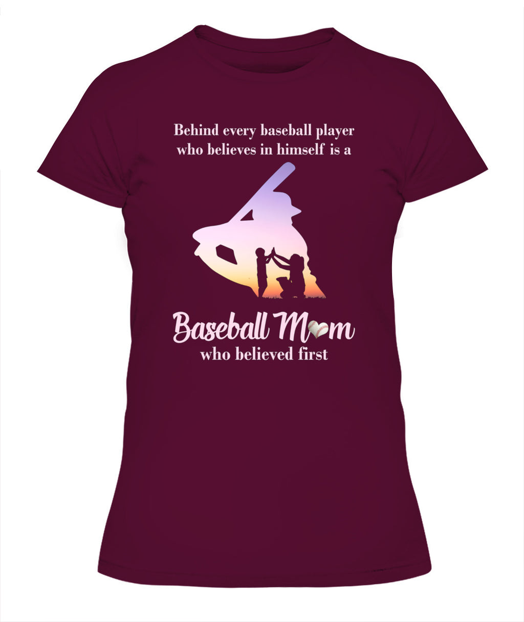 ⚾ "Baseball Mom – The First Believer" T-Shirt for Proud Moms