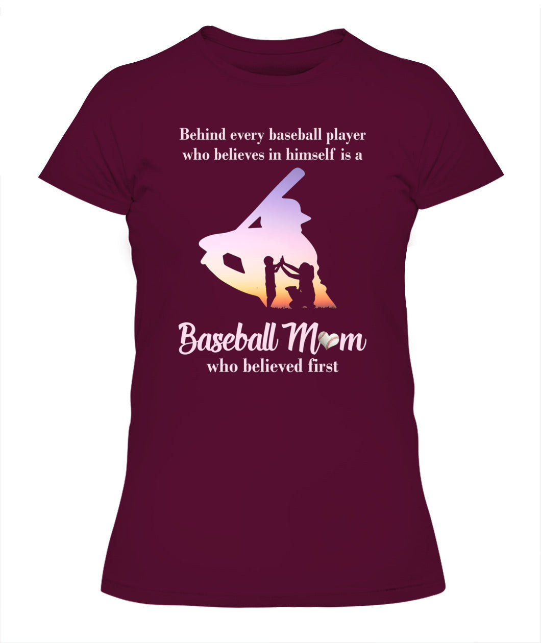 ⚾ "Baseball Mom – The First Believer" T-Shirt for Proud Moms