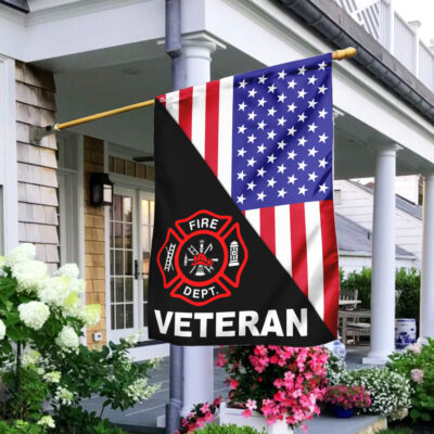 US Fire Dept Veteran House Flag Garden Flag FG303