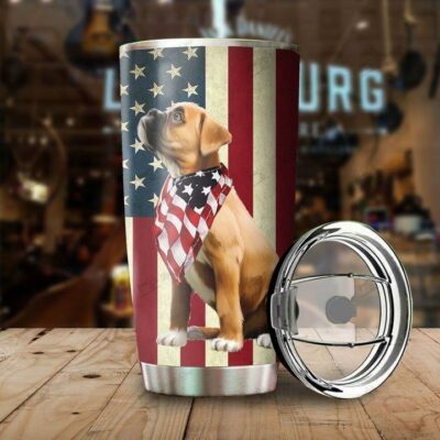 Boxer American Flag 20oz 30oz Travel Tumbler TB1031