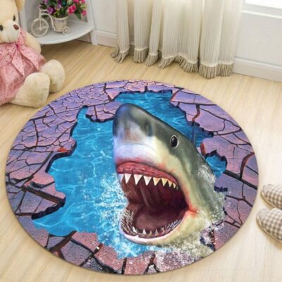 Shark Round Carpet Rug - Round Rugs RG716