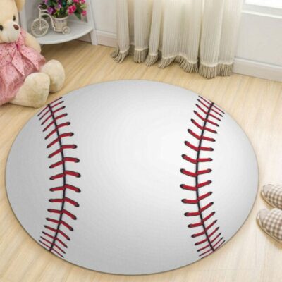 Baseball Round Carpet Rug - Round Rugs RG701