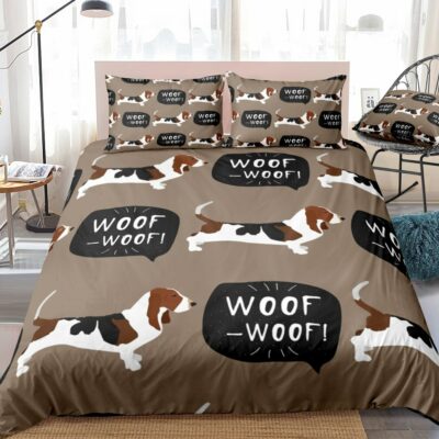 Basset Hound Dog Bedding Set BS1261