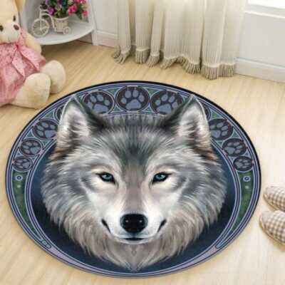 The Wolf Round Carpet Rug - Round Rugs RG707