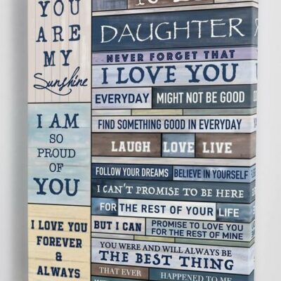 To My Daughter I Love You Canvas Wall Art CA275