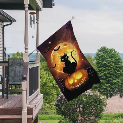 Cat Happy Halloween House Flag Garden Flag FG328